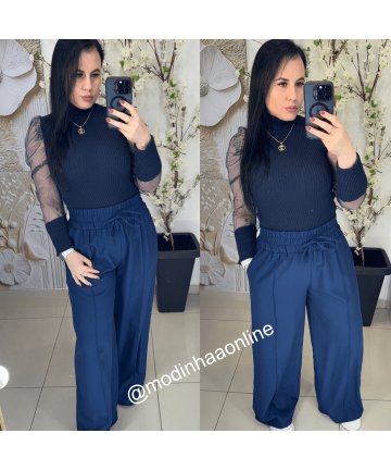 Blusa Cacharel Tule Azul Blusa Cacharel Tule Azul